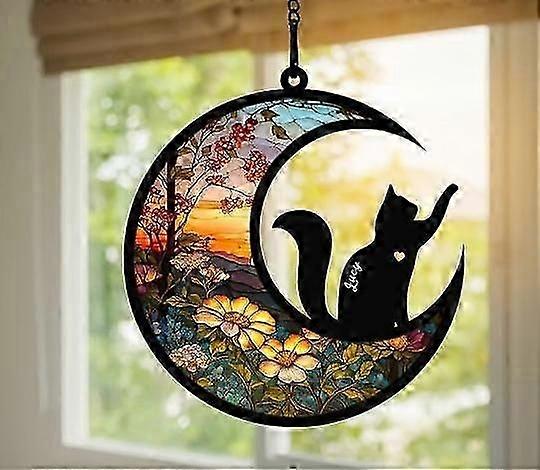 犬のメモリアルサンキャッチャー、ペットの損失のサンキャッチャー、ステンドグラスのライトキャッチャー、犬の愛好家のためのギフト、犬のメモリアルオーナメントペット同情ギフトの損失