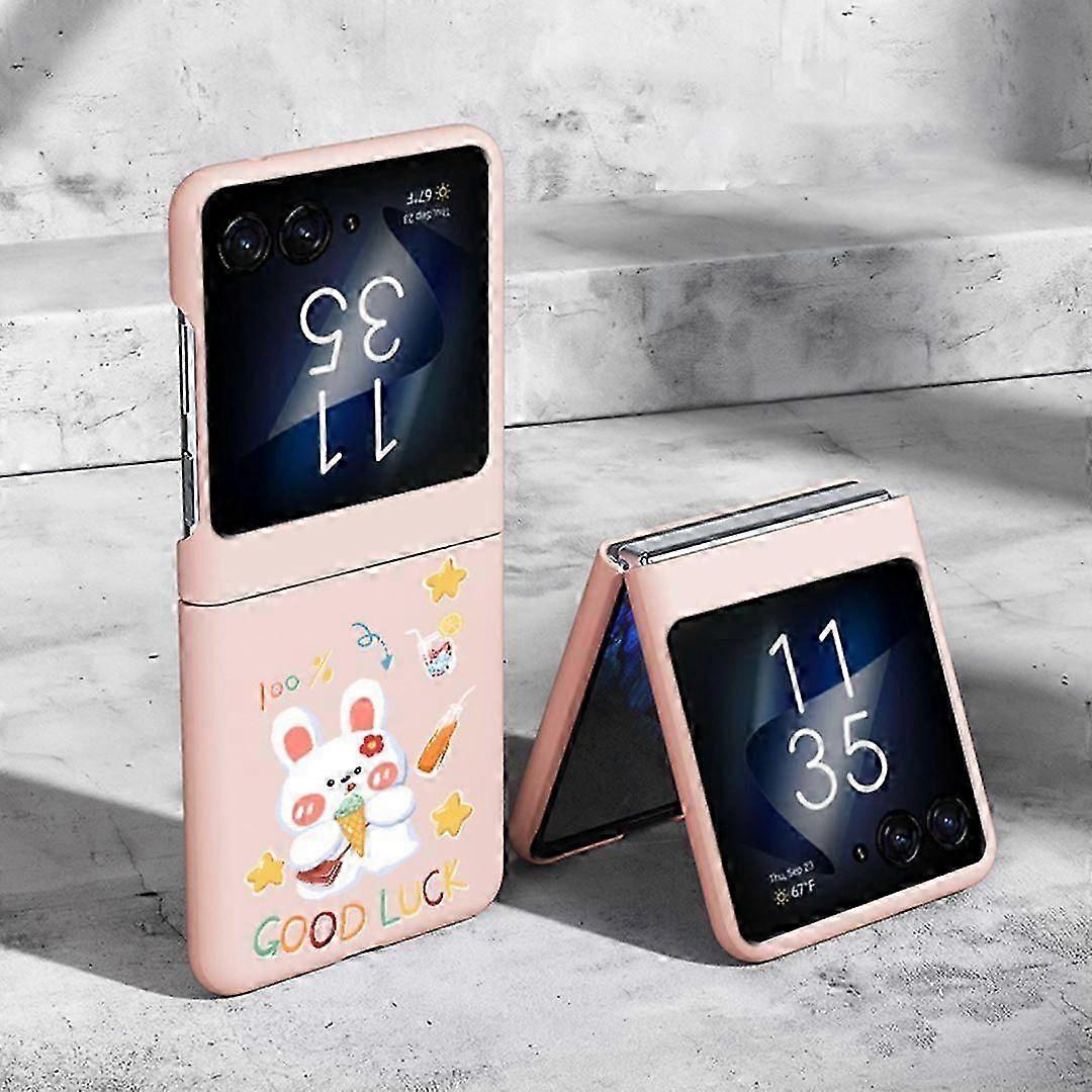 Pour Motorola Razr 40 Ultra Cute Cartoon Case, Slim Shockproof Housse de protection pour Motorola Razr + Plus 2023, Cute Rabbit Case Razr 40 Ultra