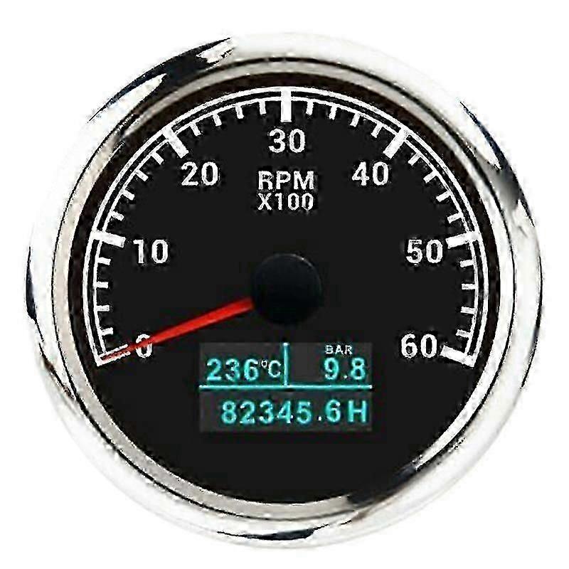 85mm 3 In1 E -funct Tachometer 0-6000 U / min