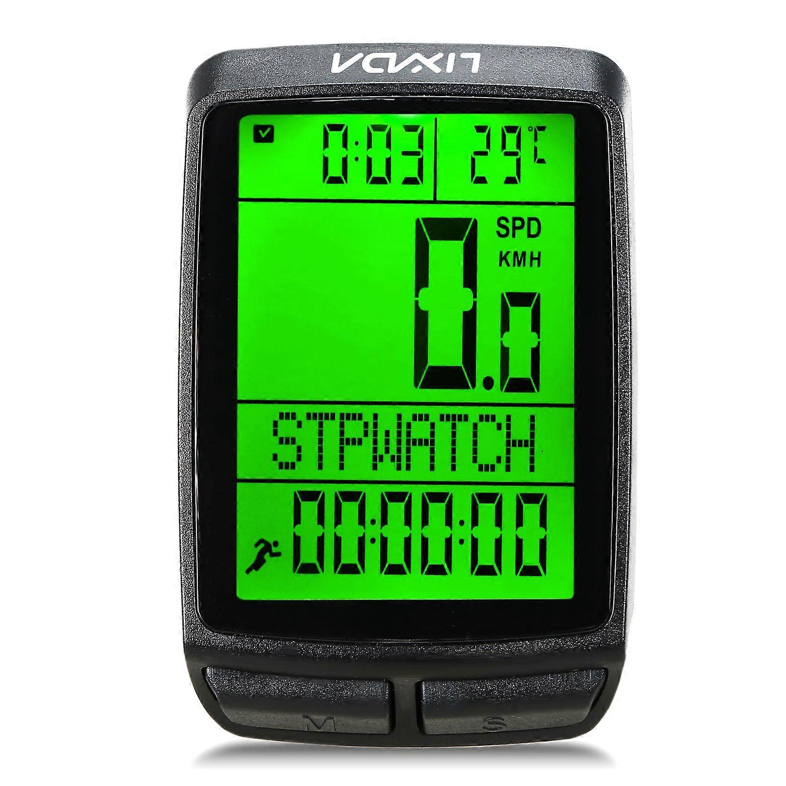 Lixada Wireless Bike Cycle Computer Bicycle Speedometer Odometer with LED BacklightYMQX)