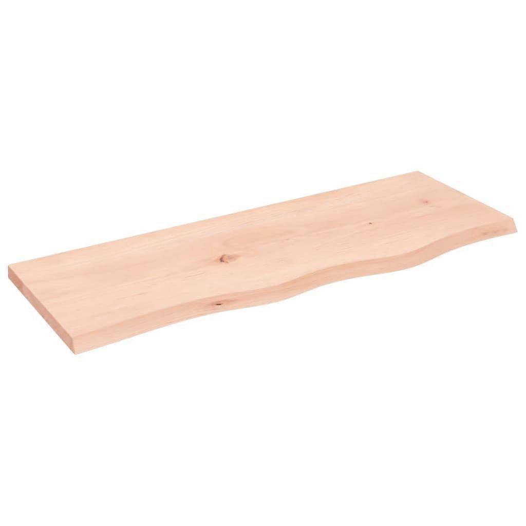 Wall shelf 80x30x2 cm solid oak untreated, rustic versatile shelf or storage space brown