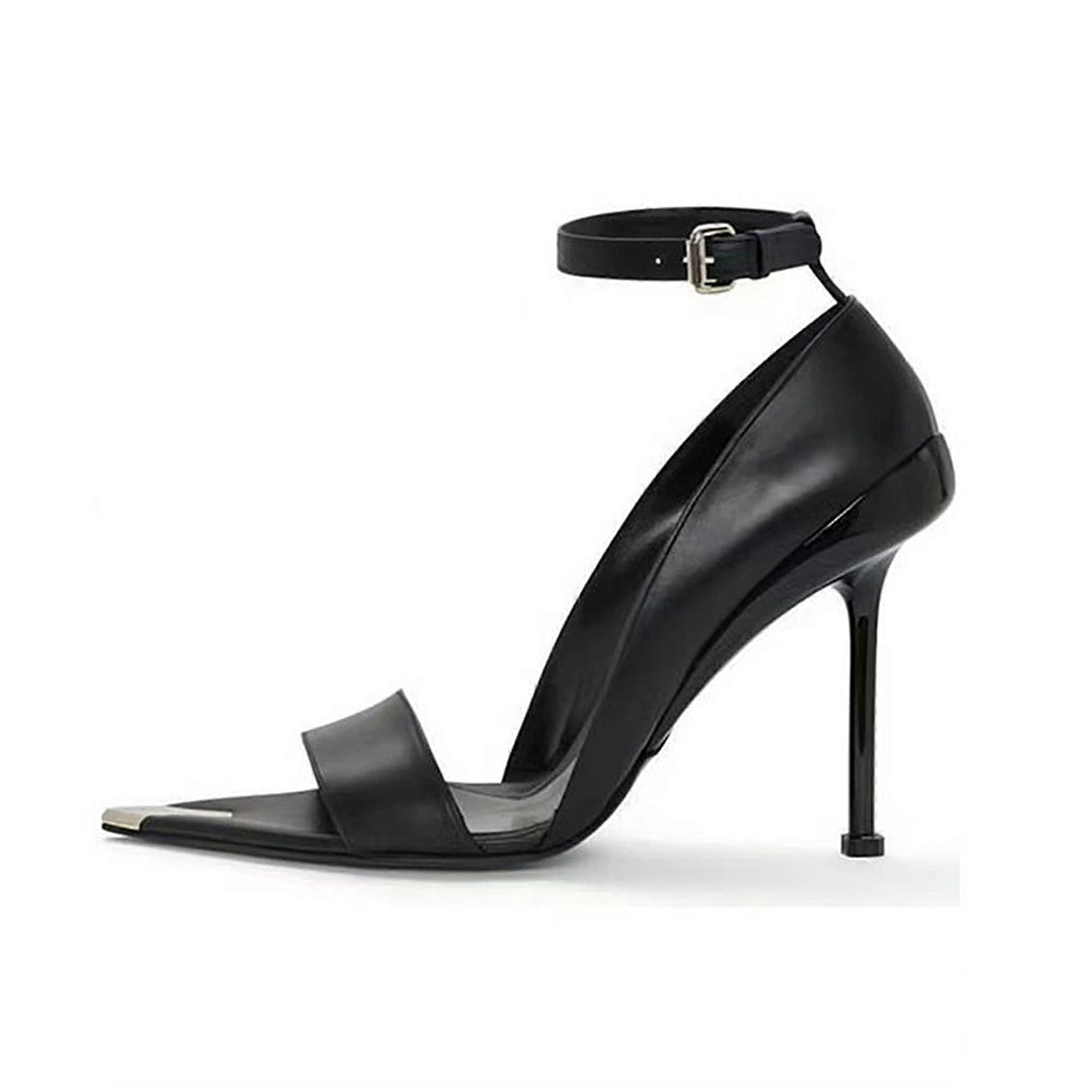 Women's Open Toe Strap Sandals Heels Ankle Strap Roman High Heels  Comfortable Black Evening Dress Shoes Size 35 UK | Fruugo UK