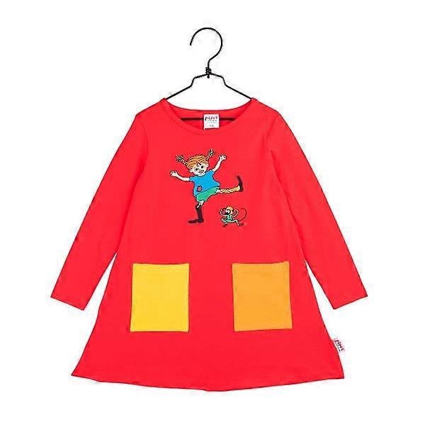 Pippi Langstrumpf Happy Kleid Rot Rot 110