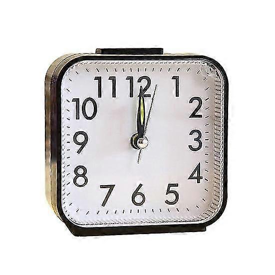 Non Ticking Alarm Clock Battery Powered Silent Bedside Clock Night Light Easy to Read Loud Enough Travel Clock for Heavy Sleepers Kids Elderly