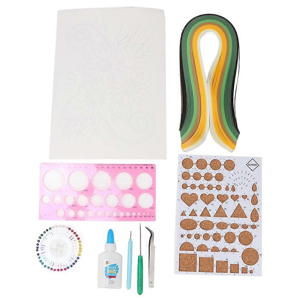 DIY Handcraft Patterns Paper Quilling Set Children Interest Cultivation Quilling Paper Tool Kit