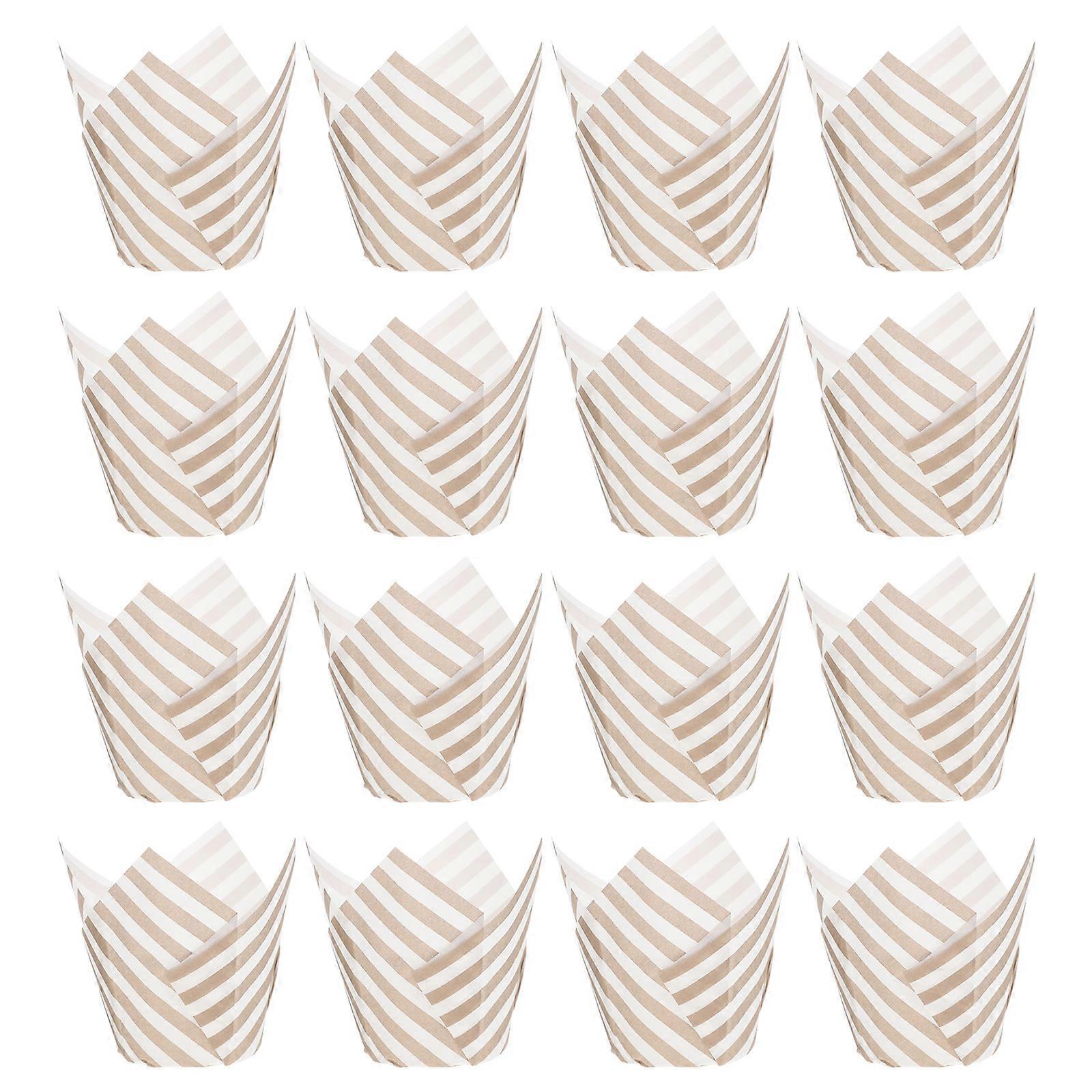 White Flower Shaped Cupcake Wrappers for Storage with High Temperature Resistance and Strong Durability 100pcs