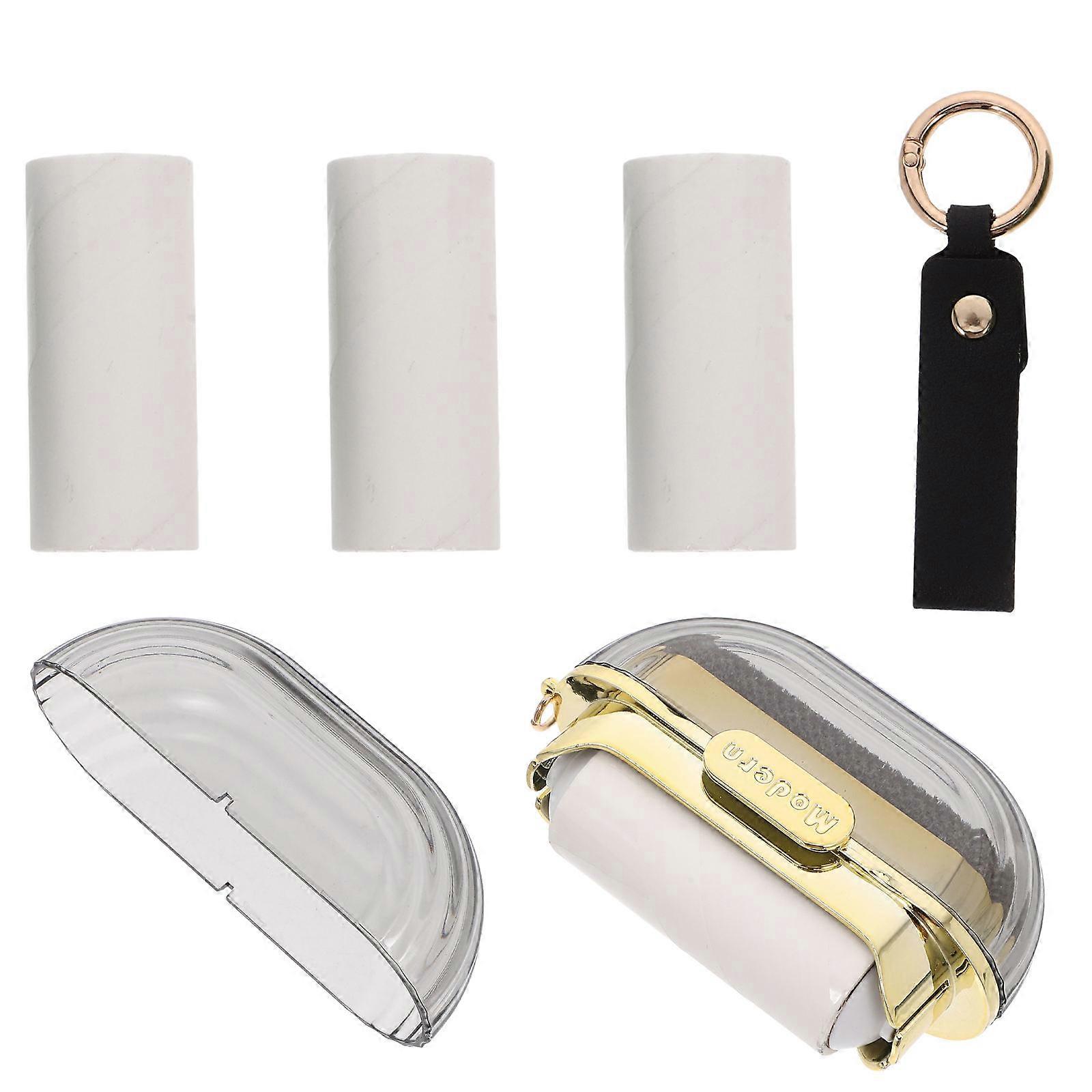 Reusable Lint Roll Travel Size Semicircular Handle For Carpets Sofas Car Seats 4Pcs Set