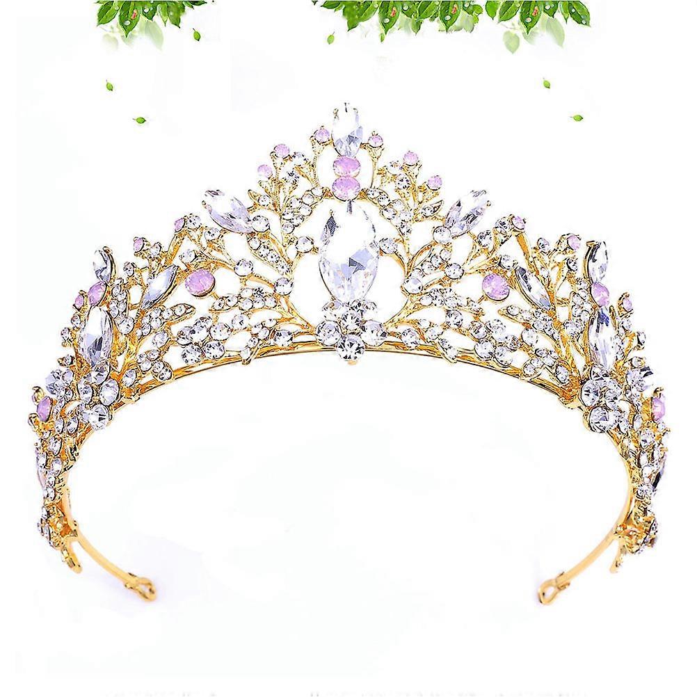 Retro Crown for Women with Rhinestone and Alloy Material Multi Color for Wedding Decoration Size 1PC