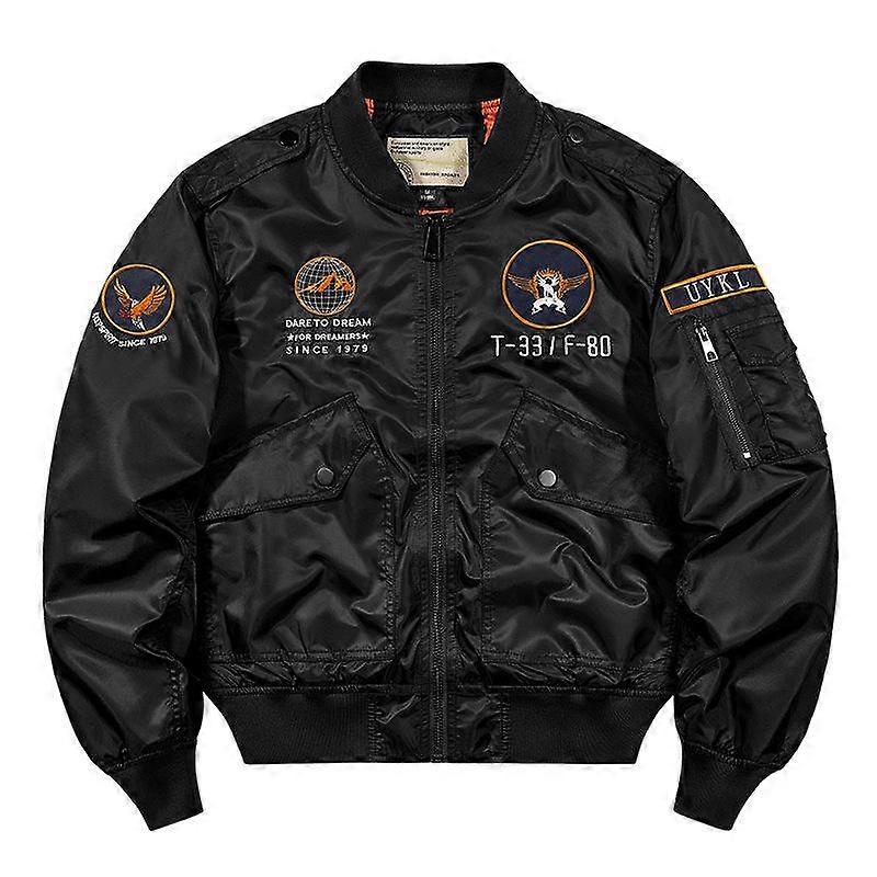 Jacket Plus Size Stand Collar Plus Size Flight Jacket Baseball Collar Baseball Jersey Air Force Jacket Male