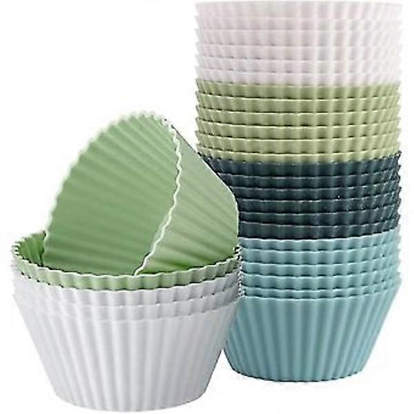 Silicone Muffin Cups Reusable Kitchen Bakeware Nonstick Muffin Liners Set (d-4)