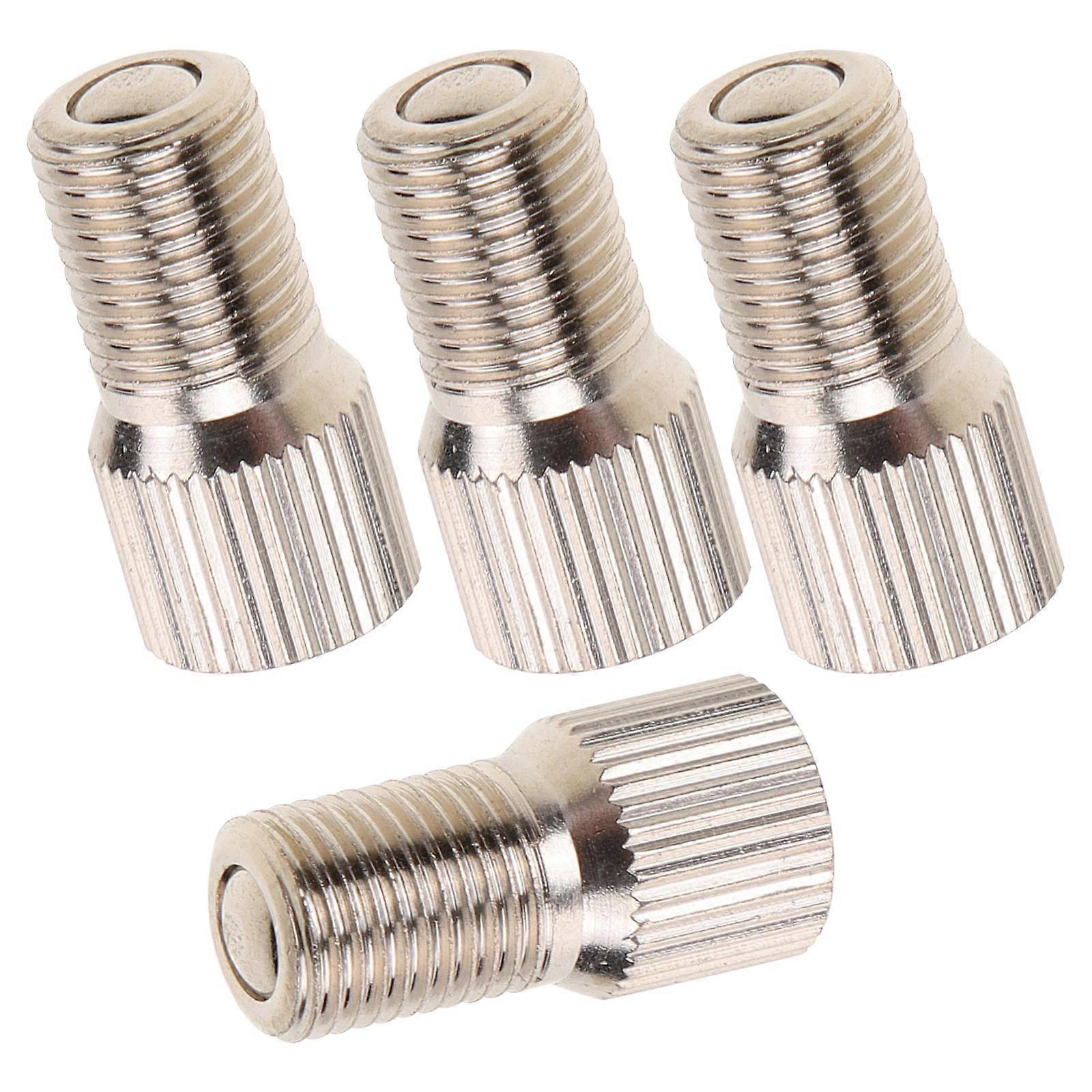 Tire Valve Stem Extension 4Pcs Valve Extension Motorcycle Supplies Silver Durable Stainless Steel