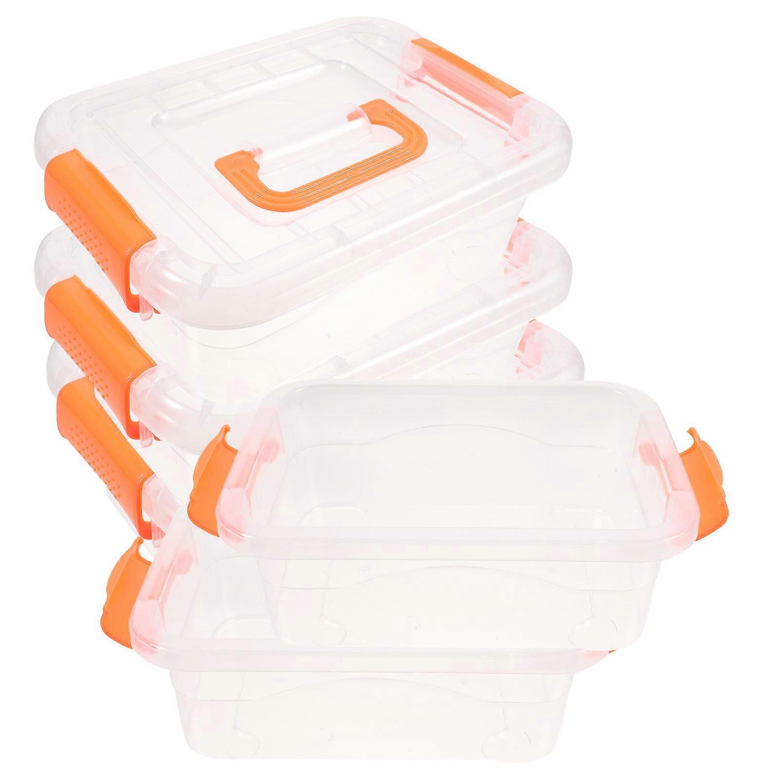 5Pcs Rectangular Transparent Design Storage Box For Home Decoration 20X15X8CM Toy Packing