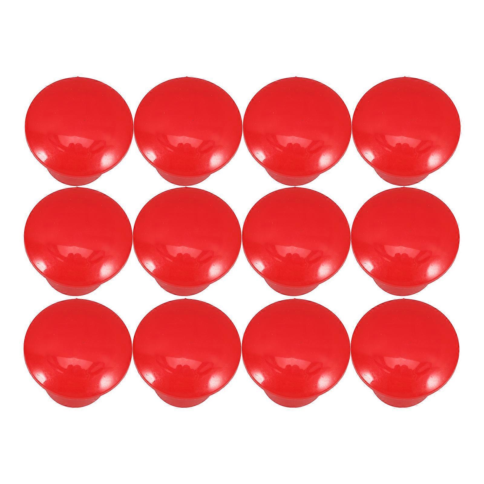 12 Pcs Plastic Reinforced Red Safety Caps for Rebar Stakes Reinforcement Protective Mushroom