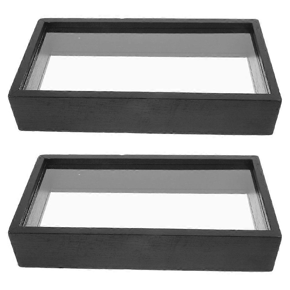 Display Frame Shadow Box Diy Acrylic Stand Acrylic Display Case For Home Decoration And Art Lovers 26.00X13.00X5.50CM 2Pcs