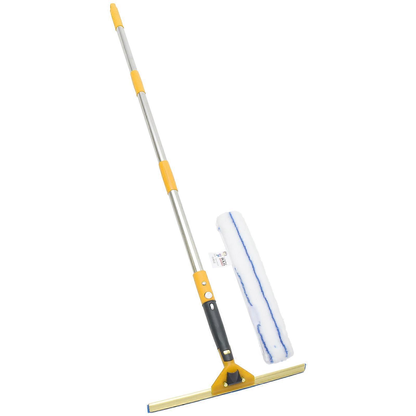Yellow Squeegee for Window Cleaning with Fiber ABS Stainless Steel Material Ergonomic Handle Lightweight and Durable for Home Use