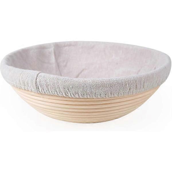 Banneton Round, Bread Mold with Linen Liner, Round Bread Basket, Proofing Basket for Bread, Up to 0.9 kg Dough, 25 cm