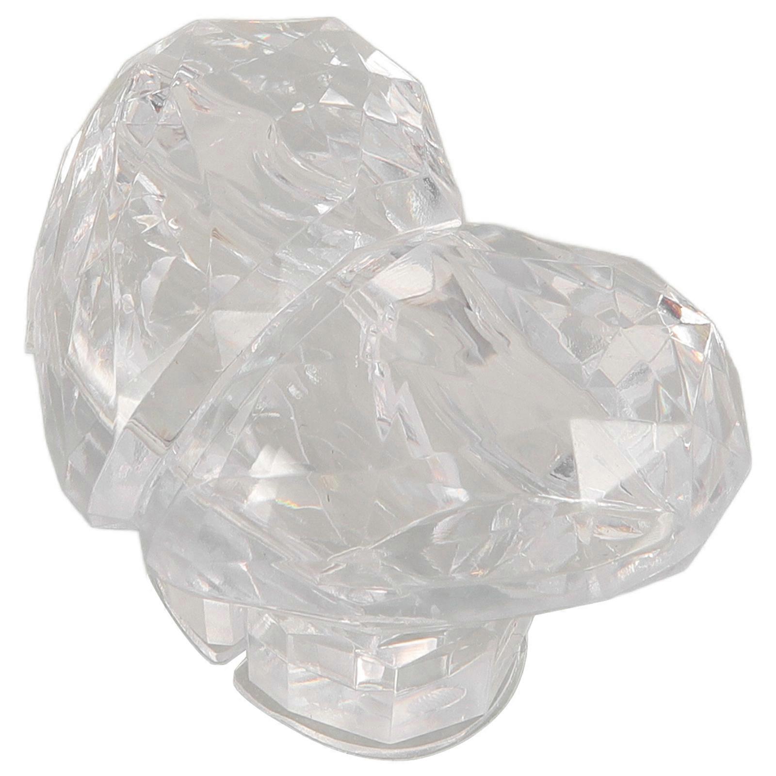 Creative Design Heart Shaped Toilet Tank Button 2Pcs Flush Assistance For Bathroom Users Transparent Color