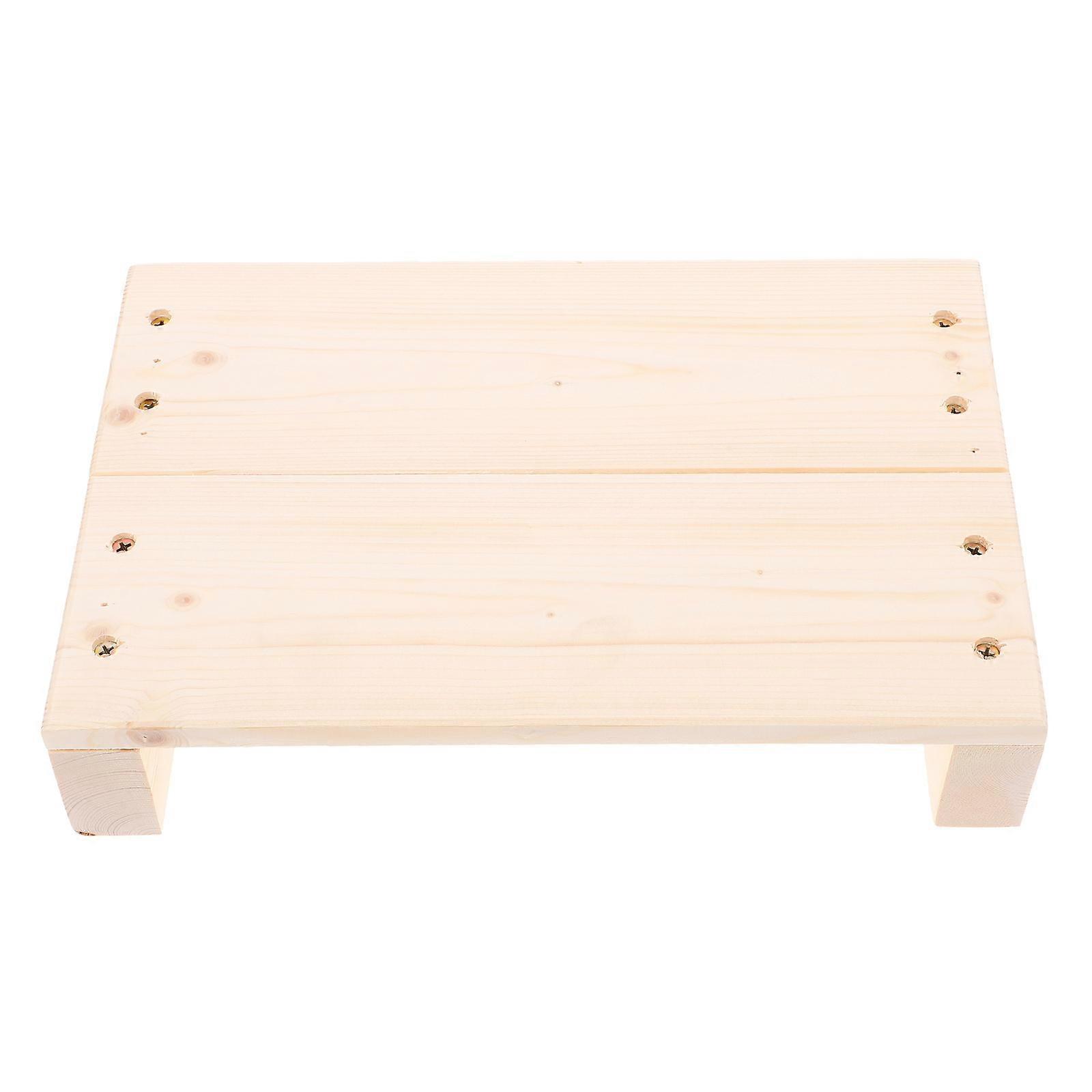 Wooden Foot Stool Set 4PCS Compact Portable Step Stool Non Design for Seniors Office Under Desk Home Vehicle Use Easy Storage Convenience