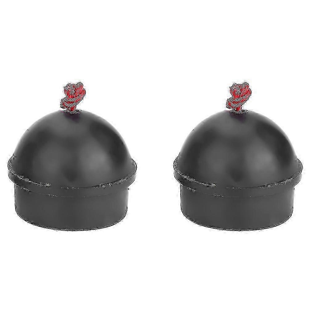 2025 2pcs No Slip Queue Tip Chalk Billard Pool Queue Halter Mit Schnur Für Snooker Pool (schwarz)