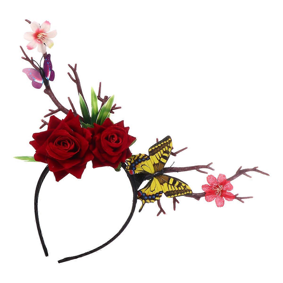 Cute Deer Antlers Headband For Halloween And Christmas Parties In Multi Color With 15cm Antler Shape Decorative 1Pcs