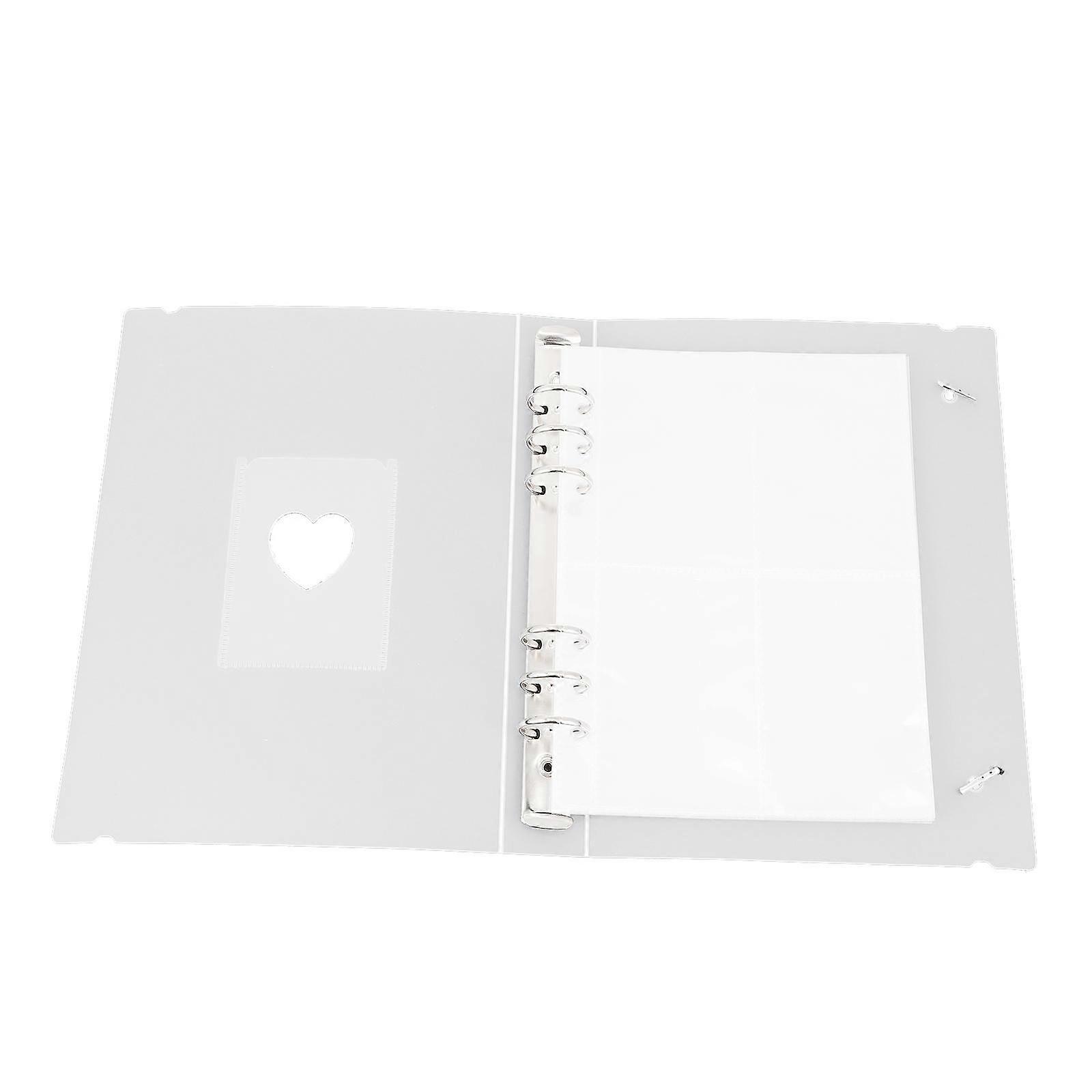 Photo Storage Book Portable Picture Album White A5 Size Rectangular Practical Design Protection 1Set