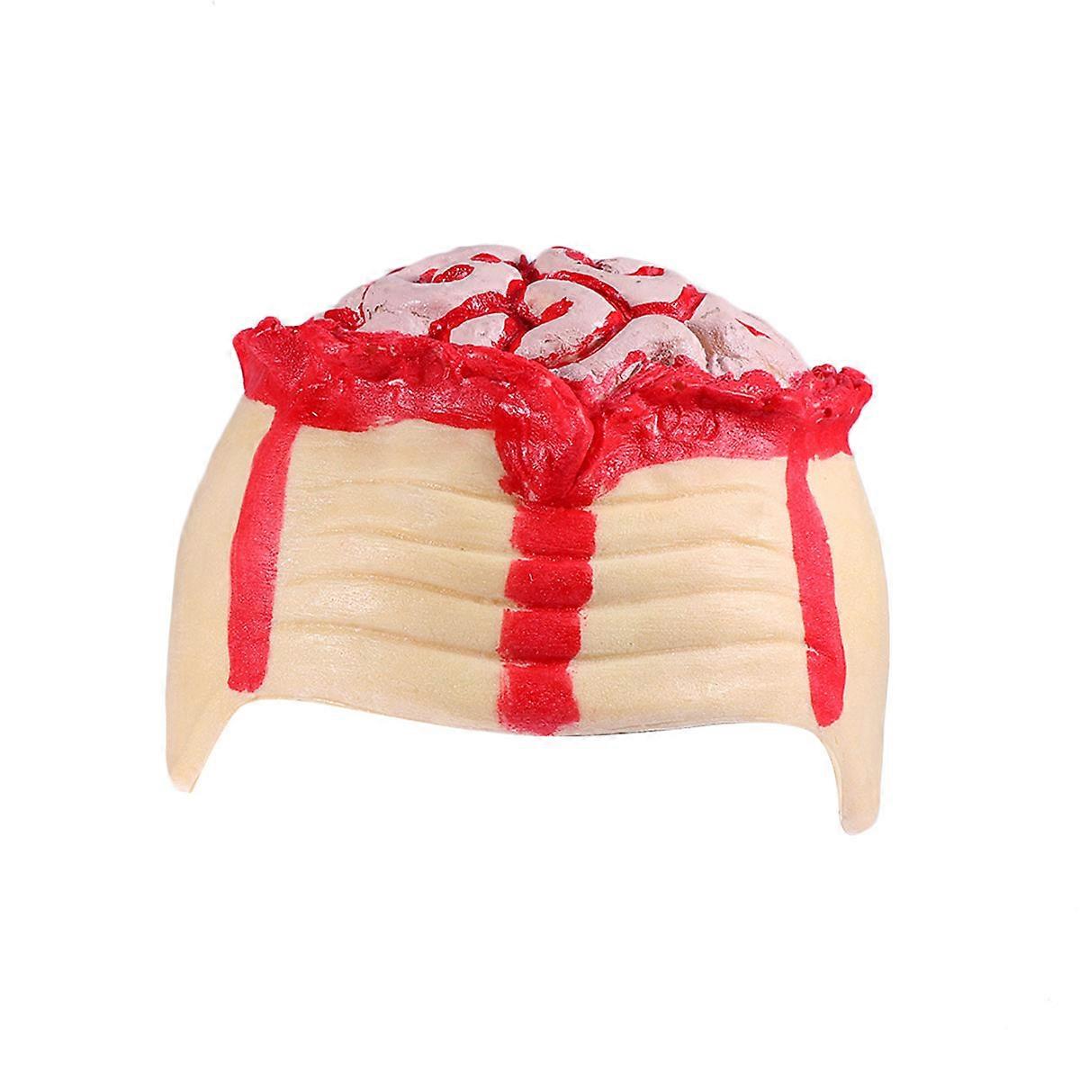 Halloween Hat Brain Cap for Decoration Use Realistic Style Red
