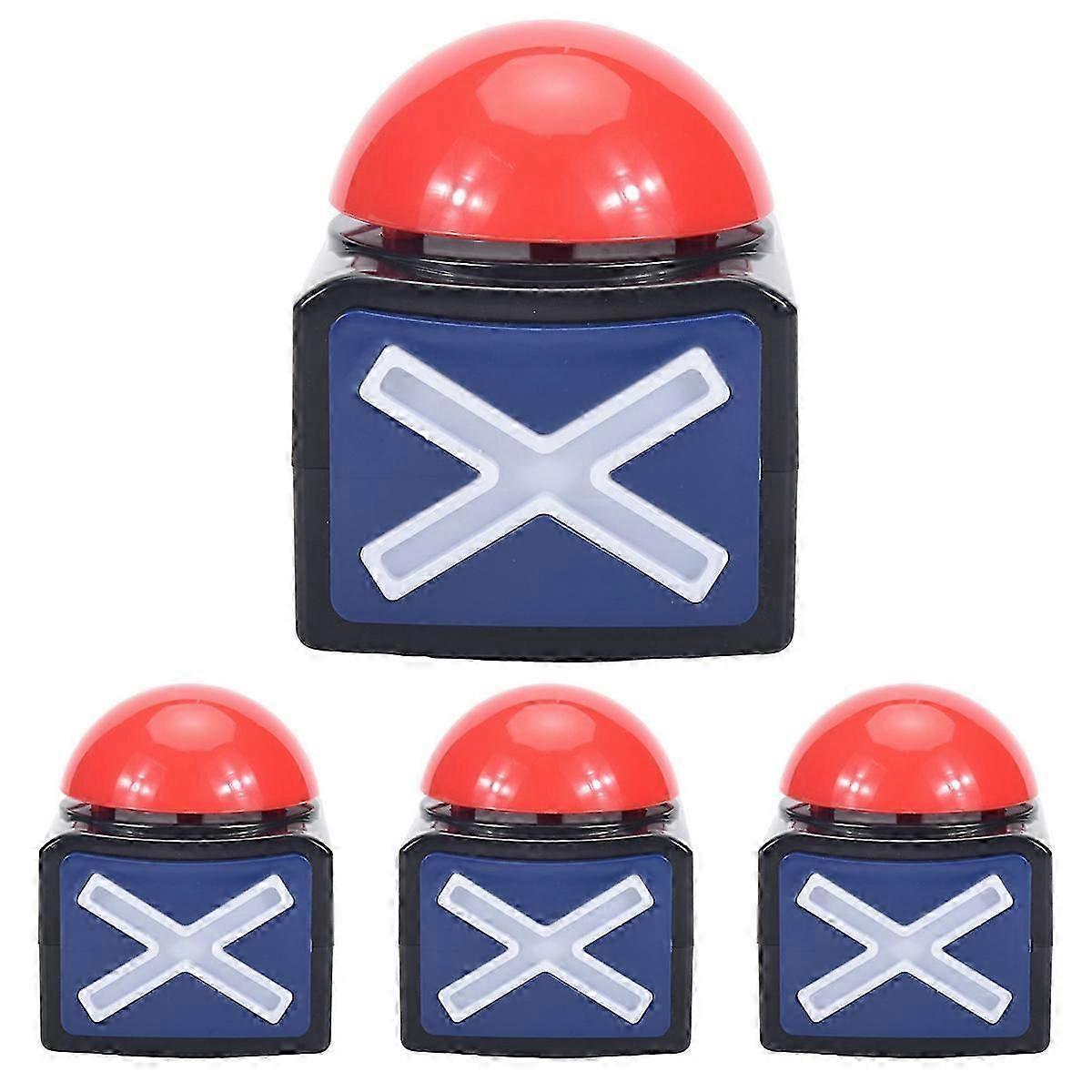 4PCS Game Answer Buzzer,Game Buzzer Alarm Sound Play Button with Light Trivia Quiz Got Talent Buzzer