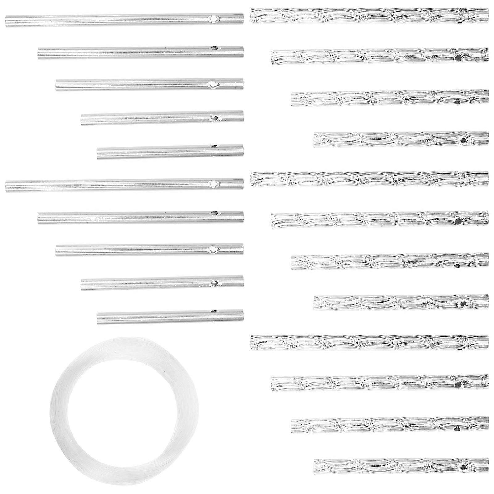 DIY Metal Wind Chime Tubes Silver Color for Craft Projects and Home Decoration 1 Set