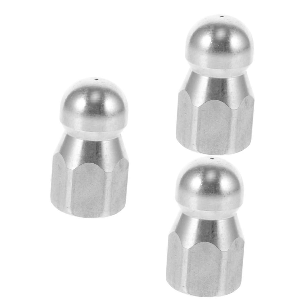 High-Pressure Cleaning Nozzle - 3-Piece Drain Cleaning Sprayer for Pressure Washer, Installable Nozzle to Remove Clogs in Pipes