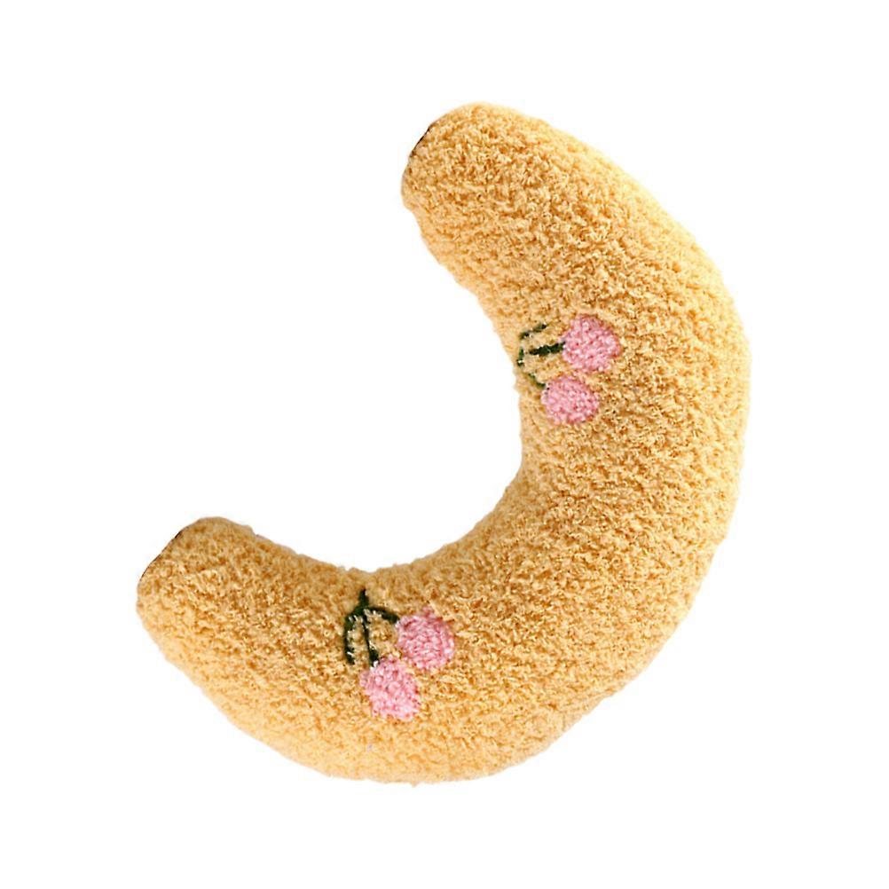 Simple And Generous Yellow Pet Neck Sleeping Pillow For Cats And Dogs Measuring 27X17X6CM With Deep Sleep Feature In 1Pack