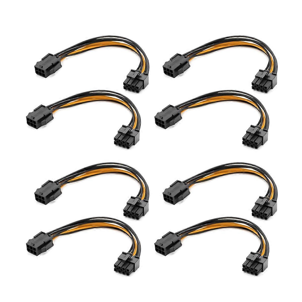 8 Pack Graphics Card 6 Pin to 8 Pin PCIe Adapter Power Cable (GPU Video Graphics Card Power Cable) 7