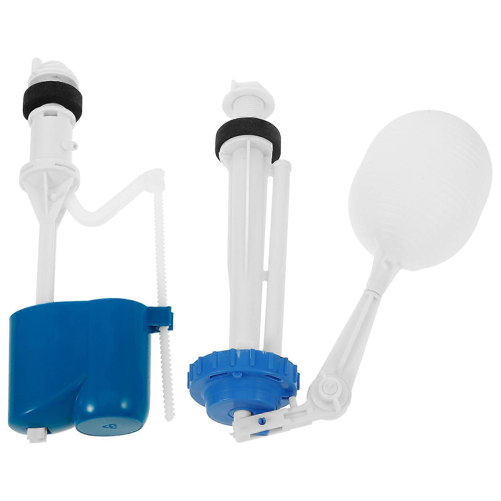 Water-Saving Universal Fill Valve For Toilet Tank Accessories Suitable For Bathroom Use 2Pcs Blue Plastic High Performance