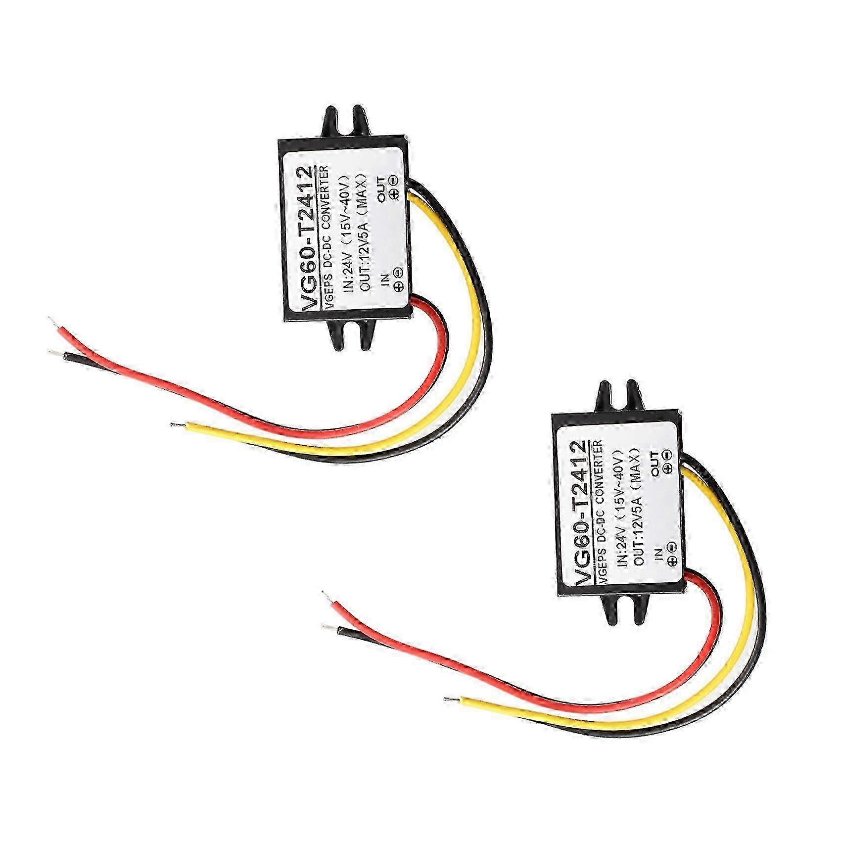 24V to 12V voltage transformers, 2 pieces, maximum output 60W