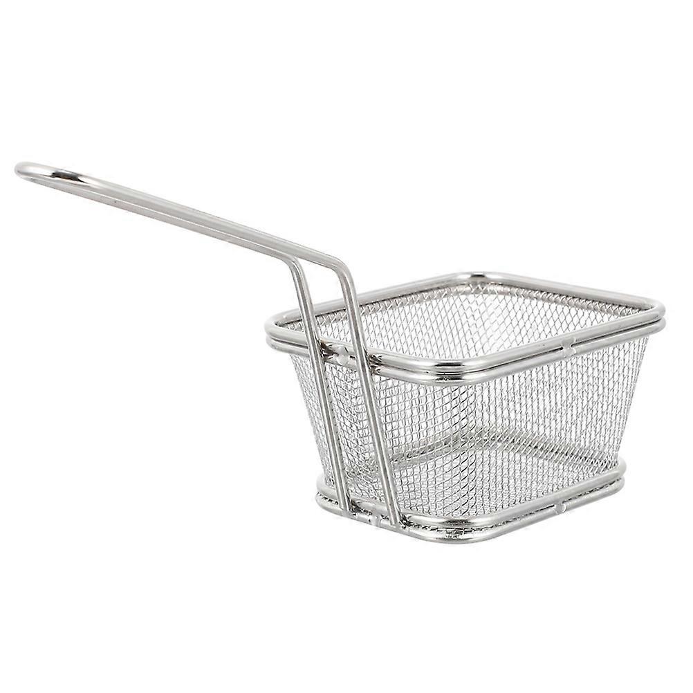 Stainless Steel Cooking Fryer Basket For Home Cooks In Silver Color With Ergonomic Handle Design And Heat-resistant Functionality 1Pack