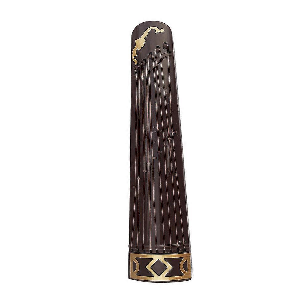 Dollhouse Miniature Accessories Chinese Zither Model Rectangular Shape Toy Coffee Color 1Set