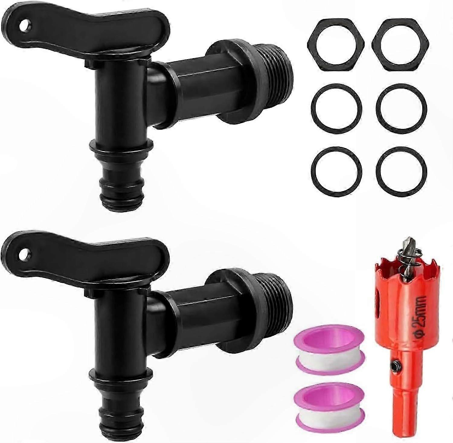 3/4 Inch Plastic Rain Barrel Tap with Durable Build and Simple Setup