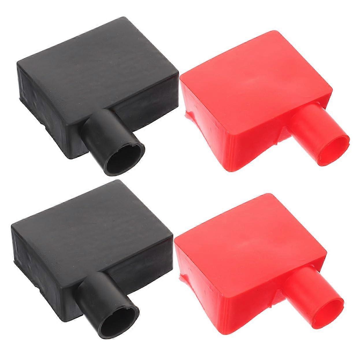Silicone Battery Pole Covers, High-Temp Protective Caps for Car Terminals, Soft, Universal Vehicle Fit, 4 Pieces
