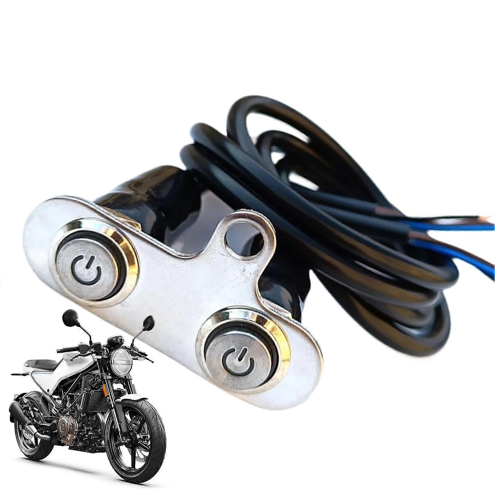 Motorcycle Handlebar Button On Off Switch 0.79 x 1.97 x 19.69 Inch Taillight Control Green Multifunctional Accessory