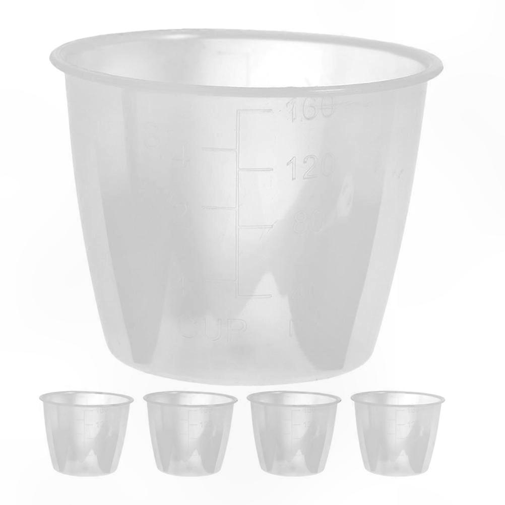 Transparent Plastic Rice Measuring Cups for Accurate Kitchen Use, 5-Piece Set