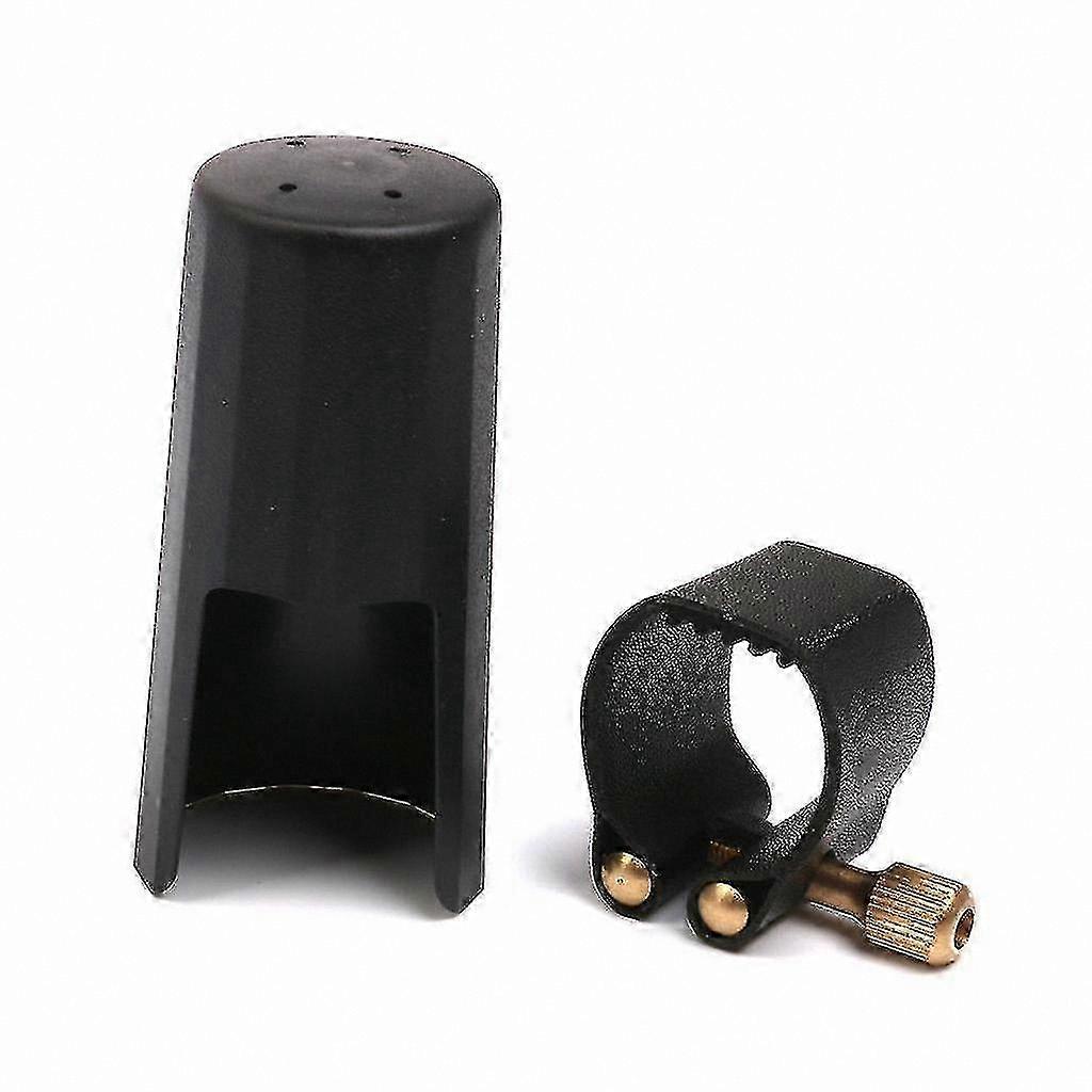 Black Plastic Clarinet Nozzle Cap with PU Ligature for Musical Instruments Accessory
