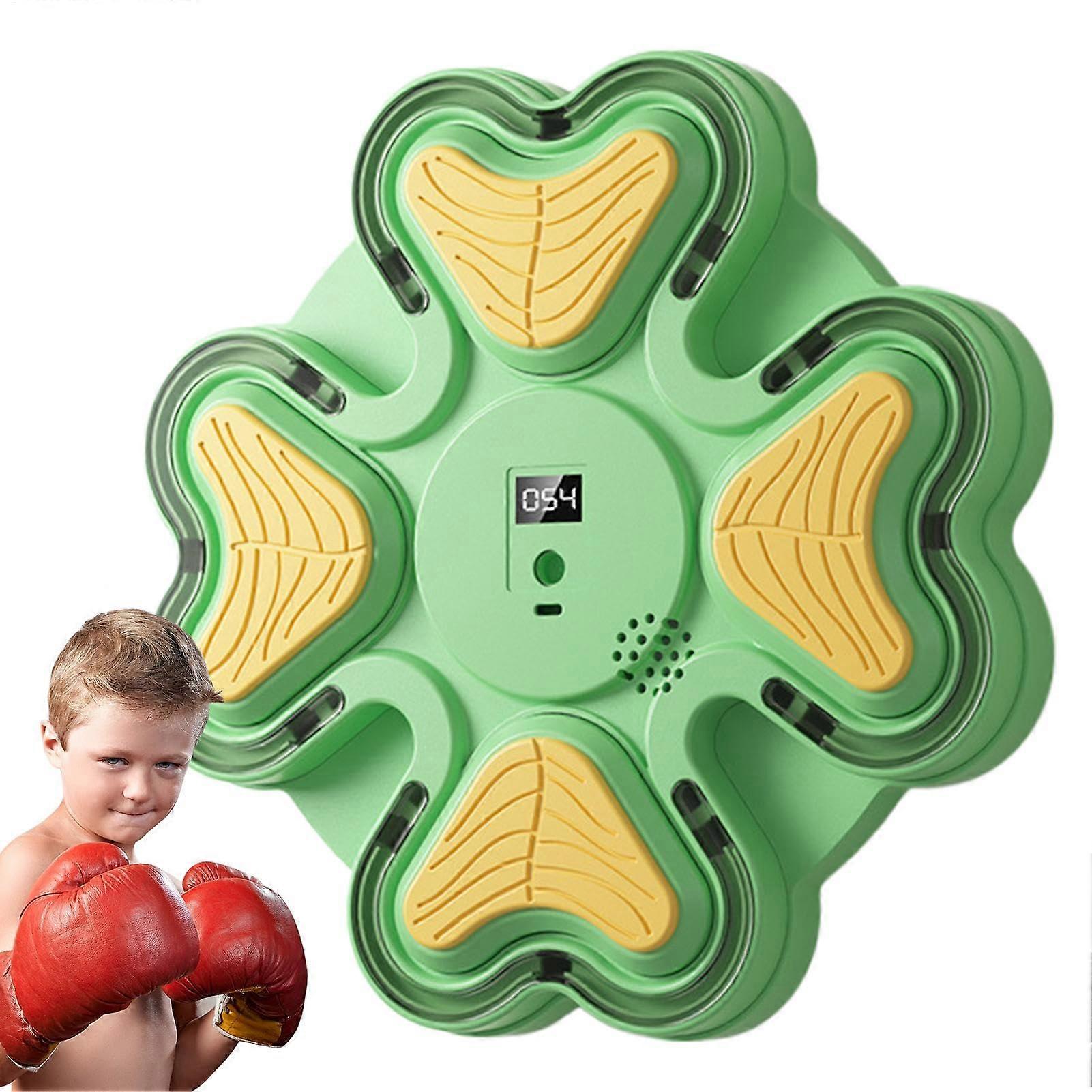 Boxing Training Device for Adults and Children, Smart Counting Wall Punching Machine for Indoor Fitness, Green