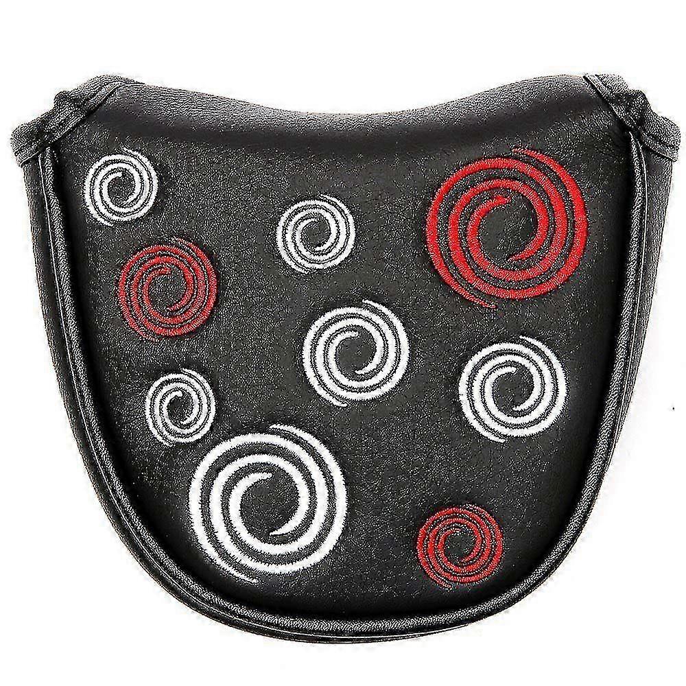 Durable golf head cover for mallet putter leather design
