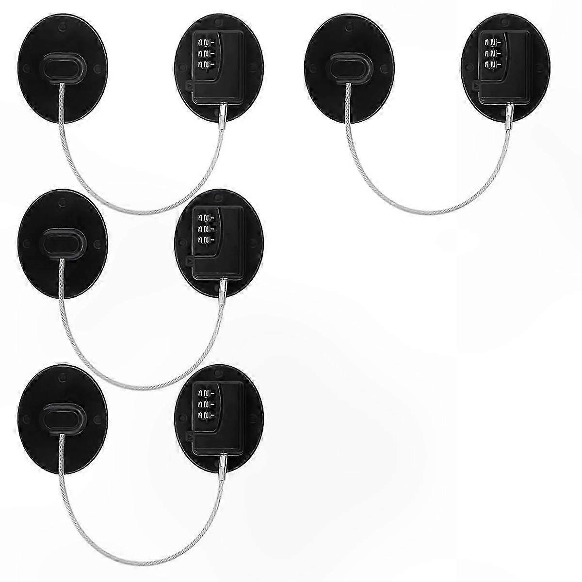 4-Pack Adhesive Cabinet Locks, Child Proof Combination Lock for Refrigerator Safety