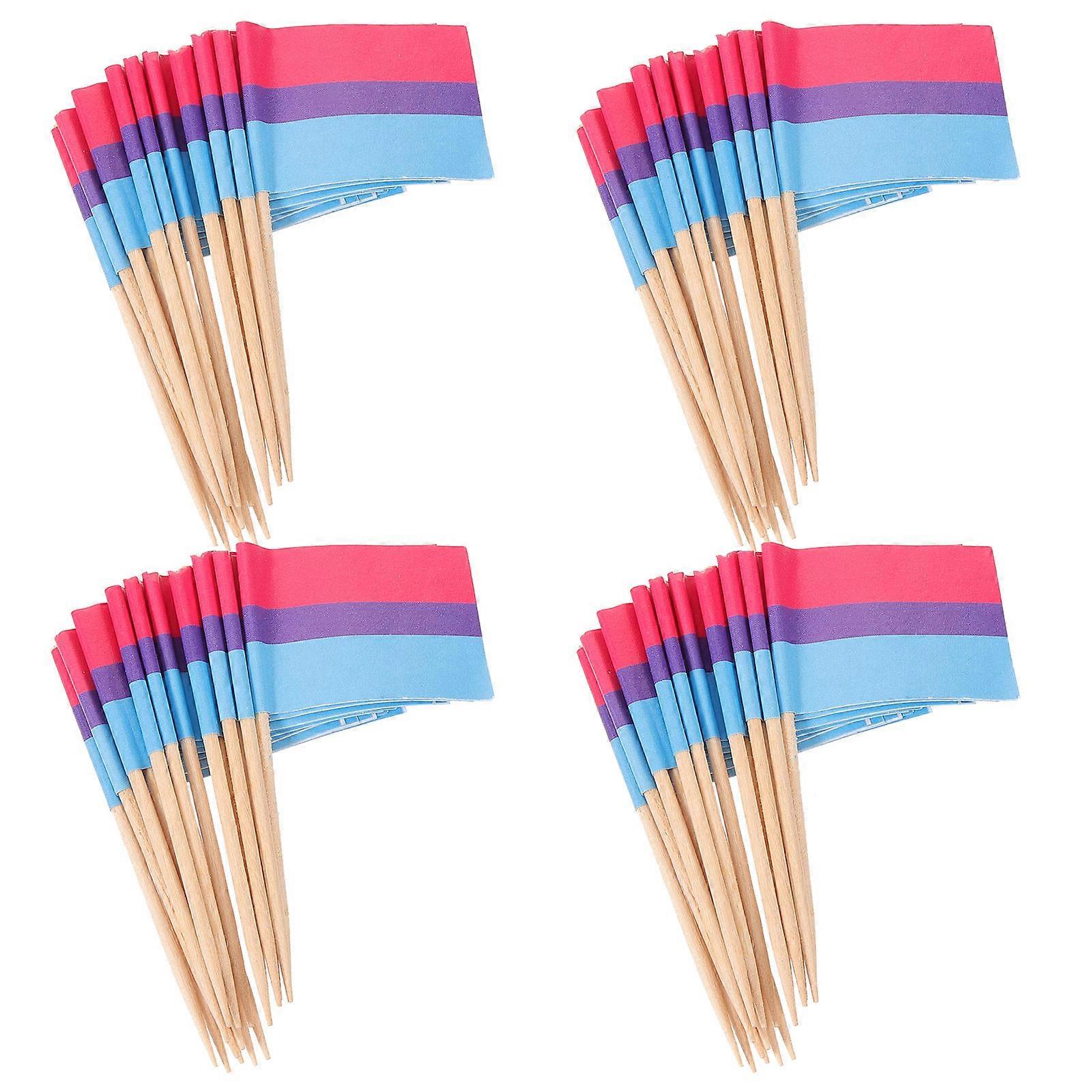 Flag Toothpick Picks Vibrant Decorations for Desserts, Fruits, Parties & Themed Events