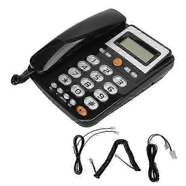 Large button corded phone hands-free calling LCD adjustable brightness speed