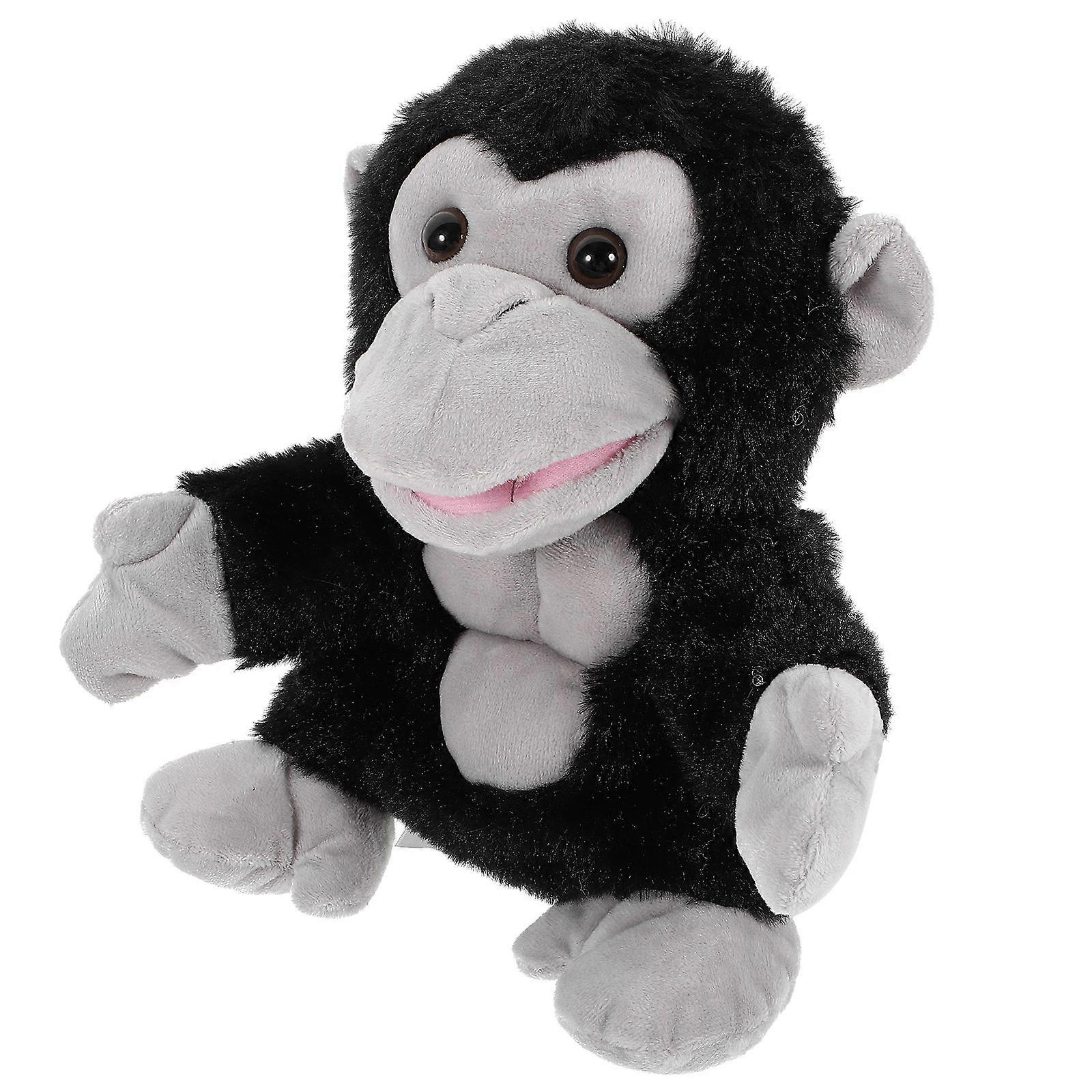 Gorilla Hand Puppet Plush Animal Toy for Interactive Storytelling – Soft Plush Enhances Motor Skills and Coordination for Engaging Bedtime Play
