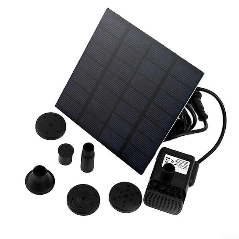 DIY Solar Fountain Pump for Bird Bath, Garden, Fish Tank, Small Pond - 6-Piece Nozzle Set with 4 Adjustable Spray Patterns