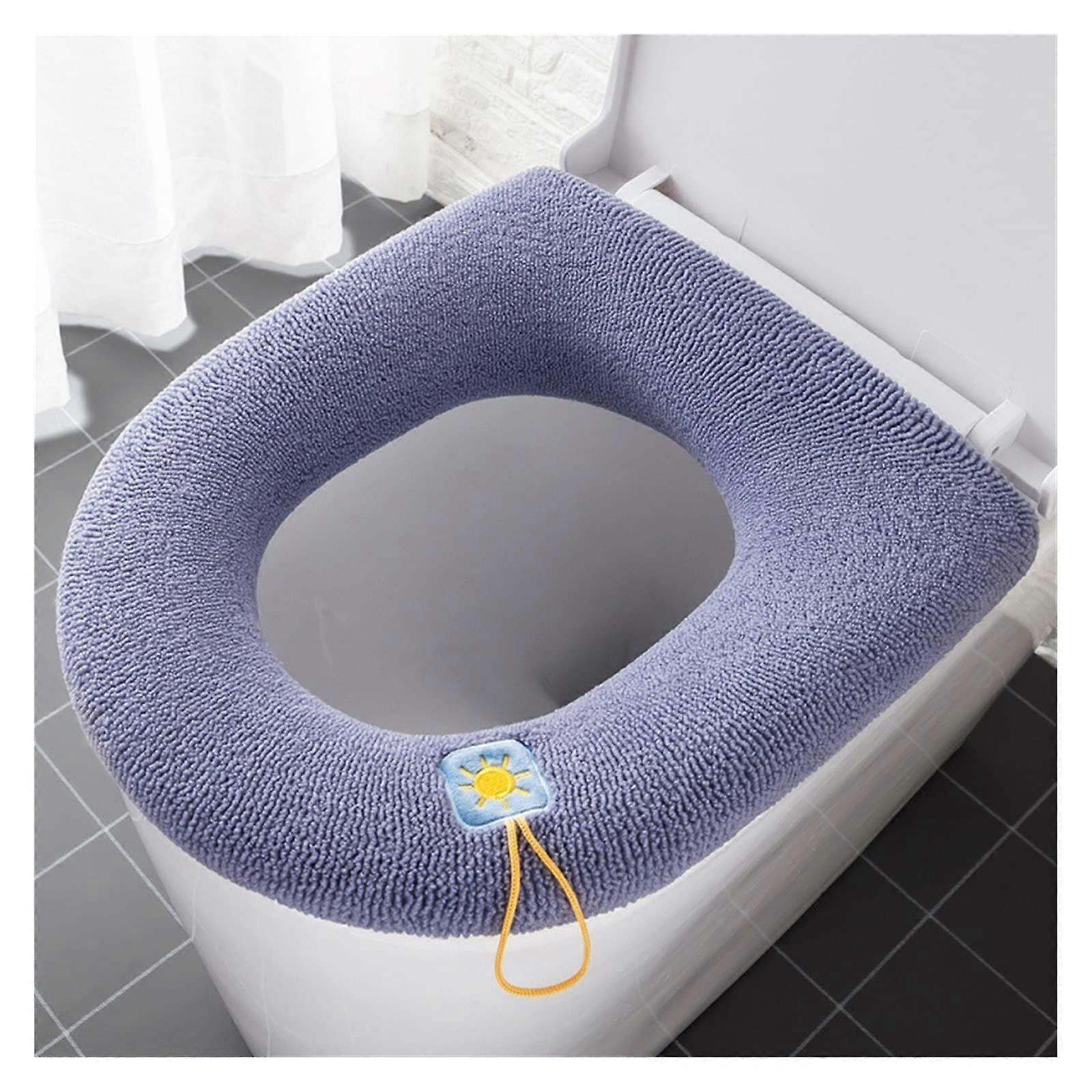 Toilet Seat Cover Winter Warm 2 Pieces, Style 4, Fits Standard Toilets, Bathroom Accessories Washroom Home Garden