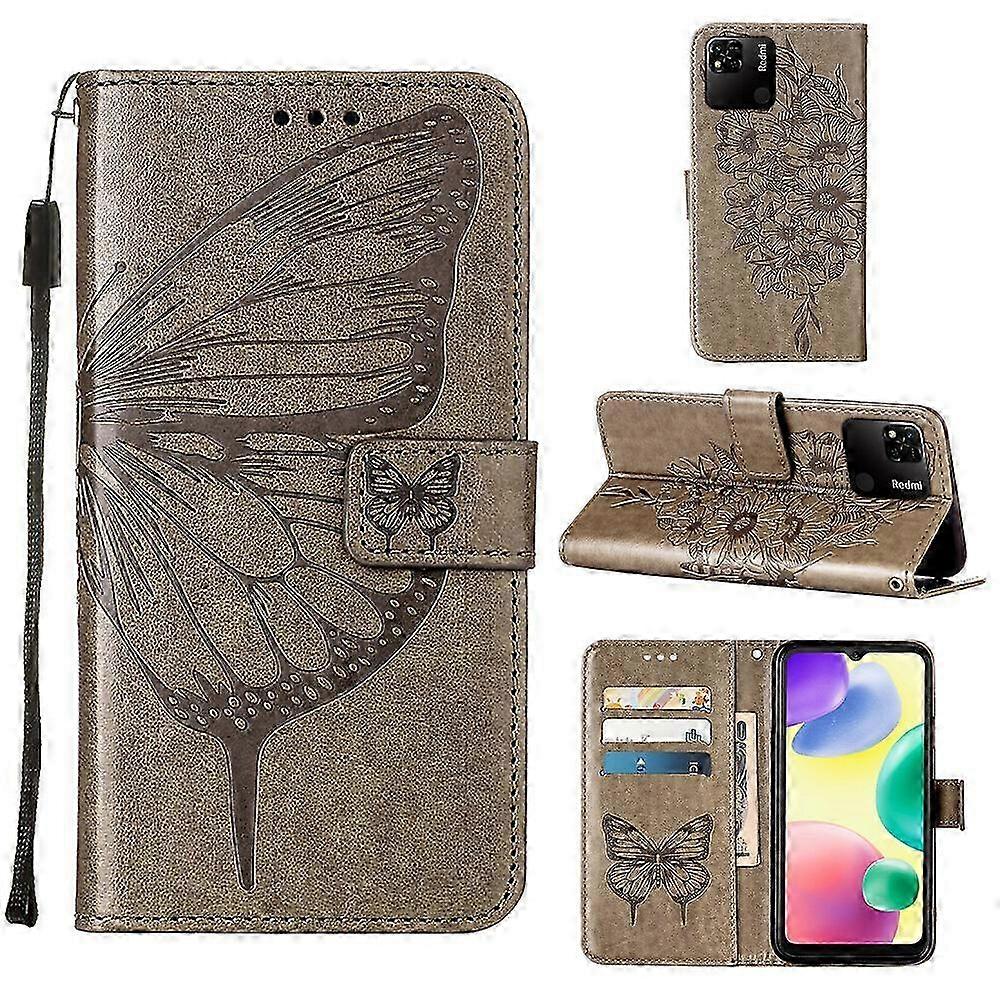 Case for Xiaomi Redmi 10A Flip Case Cover Premium Leather Embossing...