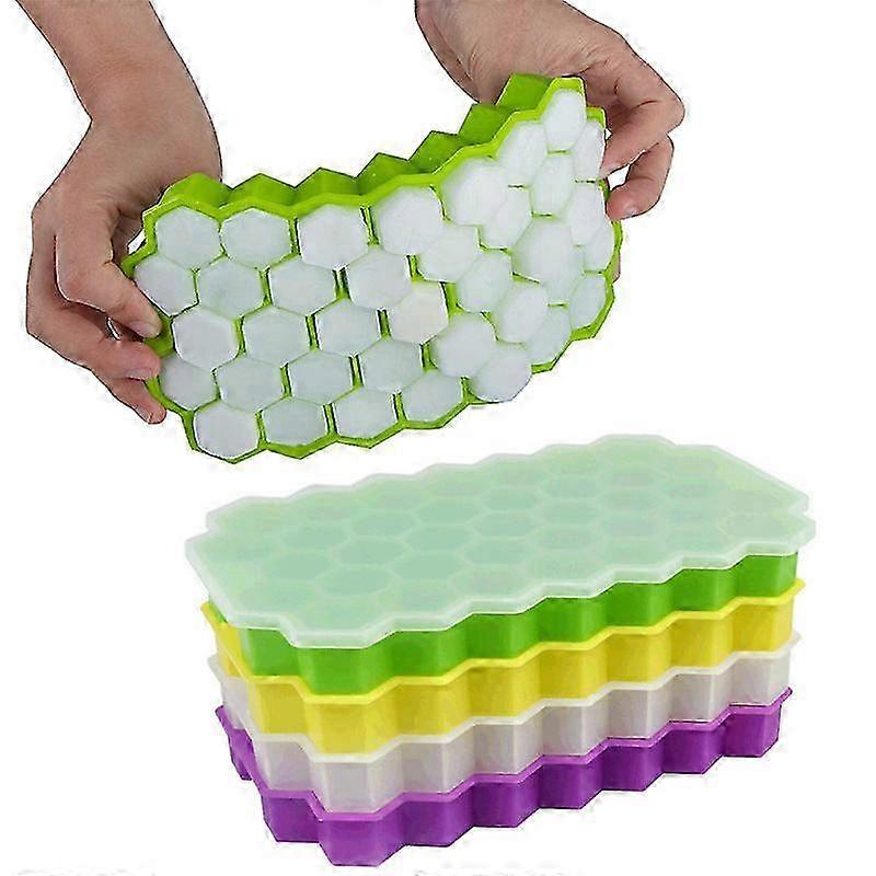 Silicone Mold Pure Honeycomb Nest With Lid Ice Tray Ice Cube Mold S...